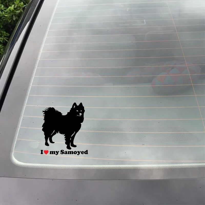 "I Love My Samoyed "Vinyl Sticker Die Cut Sammy Animal Dog Decals For Car Decoration