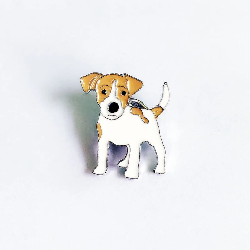 Jack Russell Terrier Brooches For Women Metal Alloy Animal Pet Dog Brooch Pin Badge bag hat  Jewelry Brooches For Kids Friends