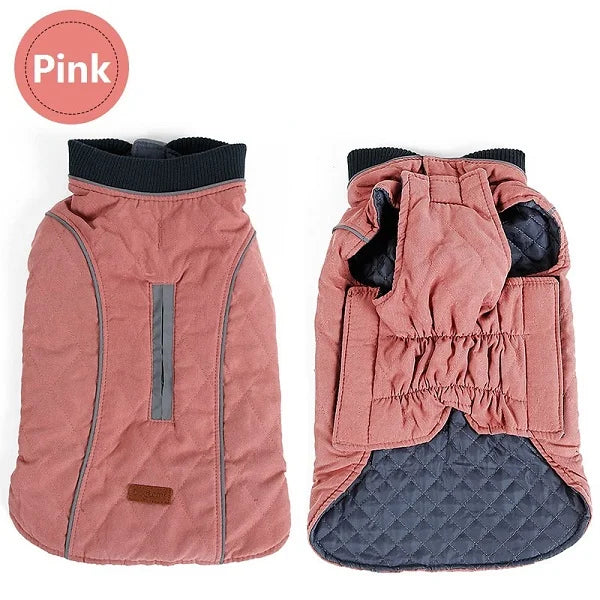 High Quality Dog clothes Quilted Dog Coat Pet Warm Jacket Vest New Big Dog Retro Cozy Thick Vest Clothing 6 Colors