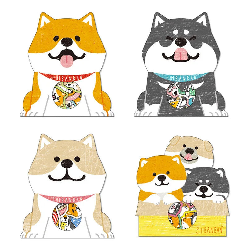 30pcs/pack Cute Dog Shiba Inu Akita Husky Label Stickers Decorative Stationery Stickers Scrapbooking DIY Diary Album Stick Label