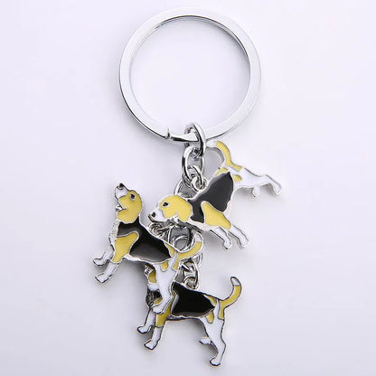 Cartoon Bichon Frise Dog Keychain Cute Animal Key Chain car Keyring Women Bag pendant Jewelry For Women