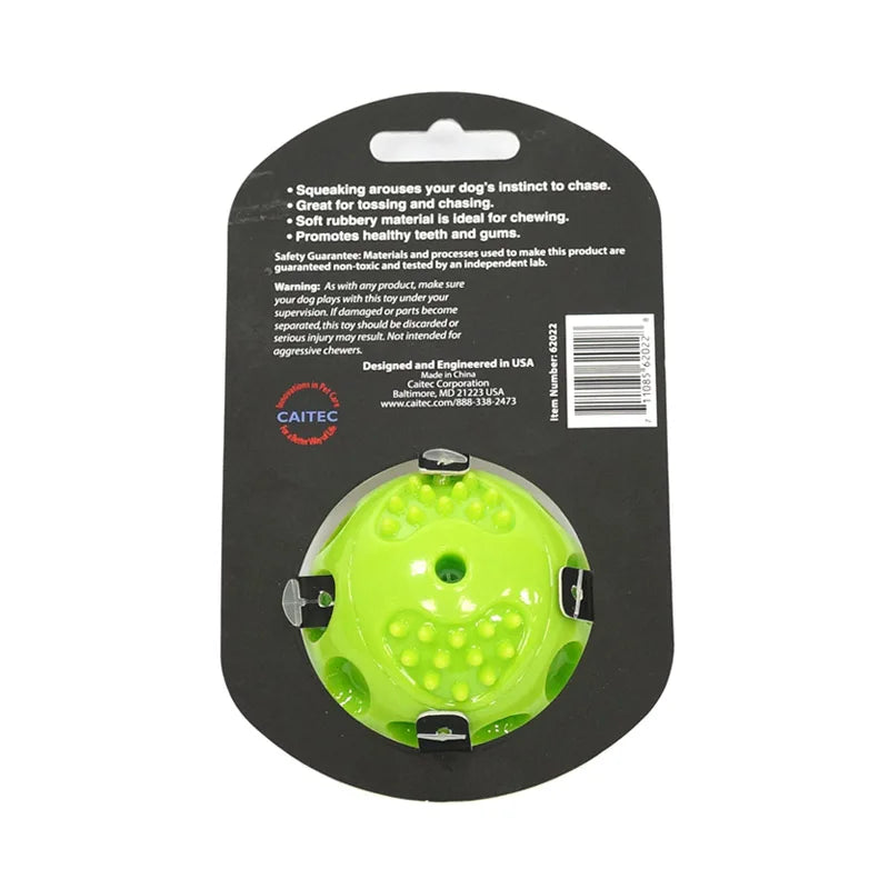 the SQUEAK BALL - CAITEC Dog Toys Squeaking Bouncing Ball