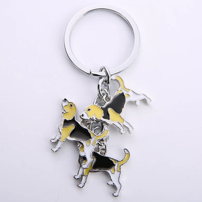 Cartoon Bichon Frise Dog Keychain Cute Animal Key Chain car Keyring Women Bag pendant Jewelry For Women