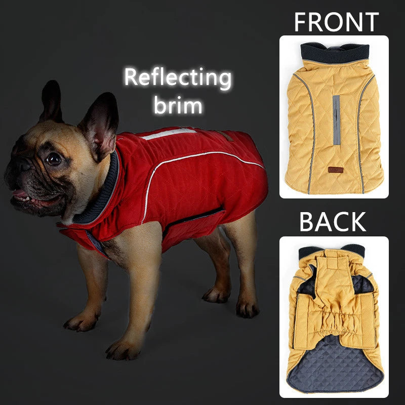 High Quality Dog clothes Quilted Dog Coat Pet Warm Jacket Vest New Big Dog Retro Cozy Thick Vest Clothing 6 Colors