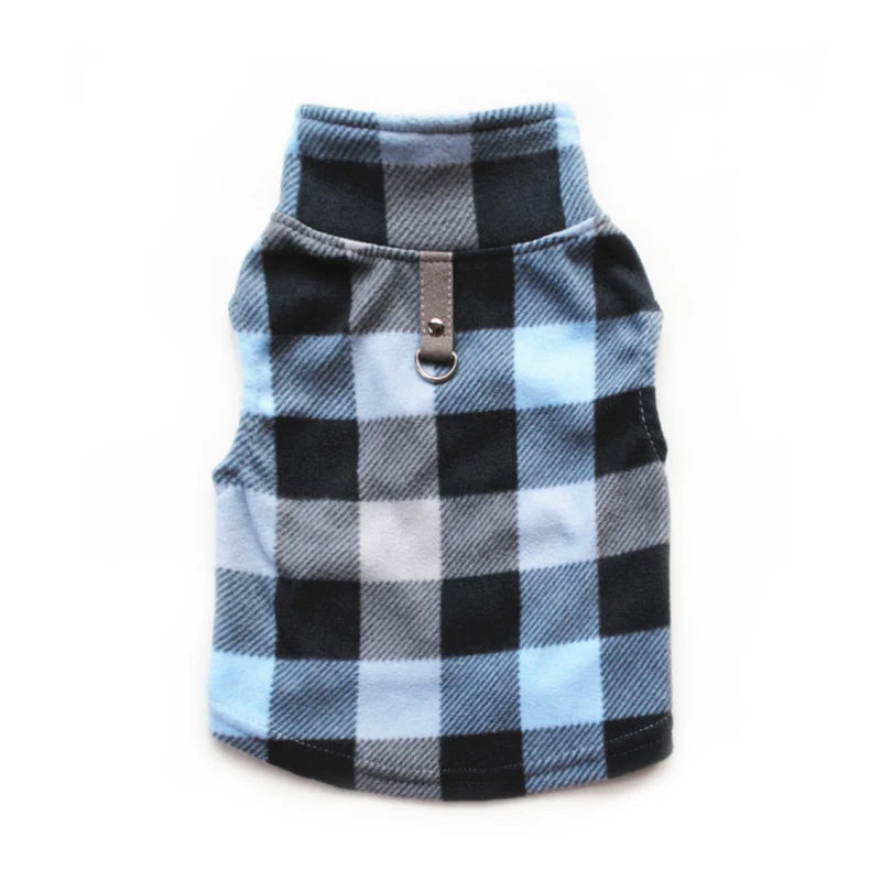 Warm Winter Dog Clothes Fleece Vest for Dog Puppy Fleece Clothing Soft Plaid Costume Doggy Autumn Winter Animal Pet Jacket 40