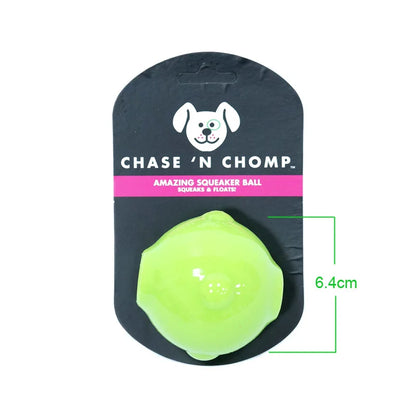 CAITEC Dog Toy Amazing Squeaker Ball Durable Floatable Springy Bite Resistant Best for Tossing Chasing Foraging Medium Large Dog