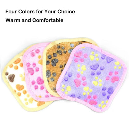 Super Soft Flannel Fleece Cat Dog Bed Mats Paw Foot Print Warm Pet Blanket Sleeping Beds Cover Mat For Small Medium Dogs Cats