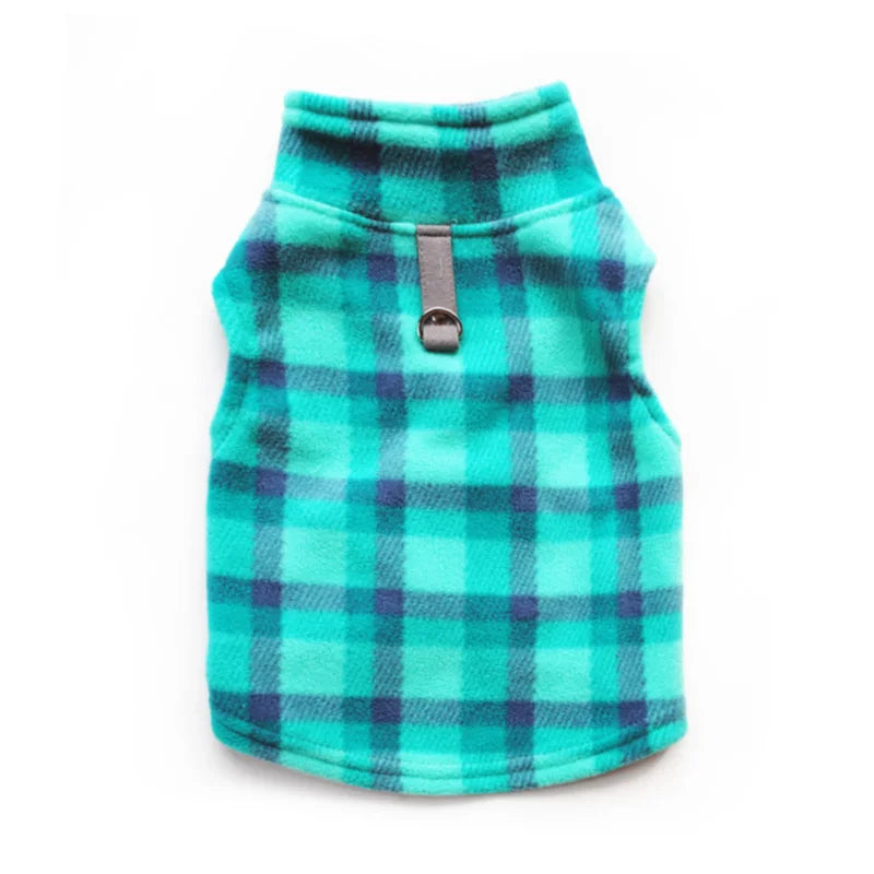 Warm Winter Dog Clothes Fleece Vest for Dog Puppy Fleece Clothing Soft Plaid Costume Doggy Autumn Winter Animal Pet Jacket 40