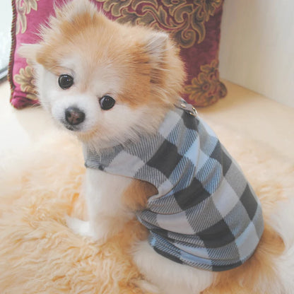Warm Winter Dog Clothes Fleece Vest for Dog Puppy Fleece Clothing Soft Plaid Costume Doggy Autumn Winter Animal Pet Jacket 40