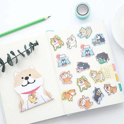 30pcs/pack Cute Dog Shiba Inu Akita Husky Label Stickers Decorative Stationery Stickers Scrapbooking DIY Diary Album Stick Label