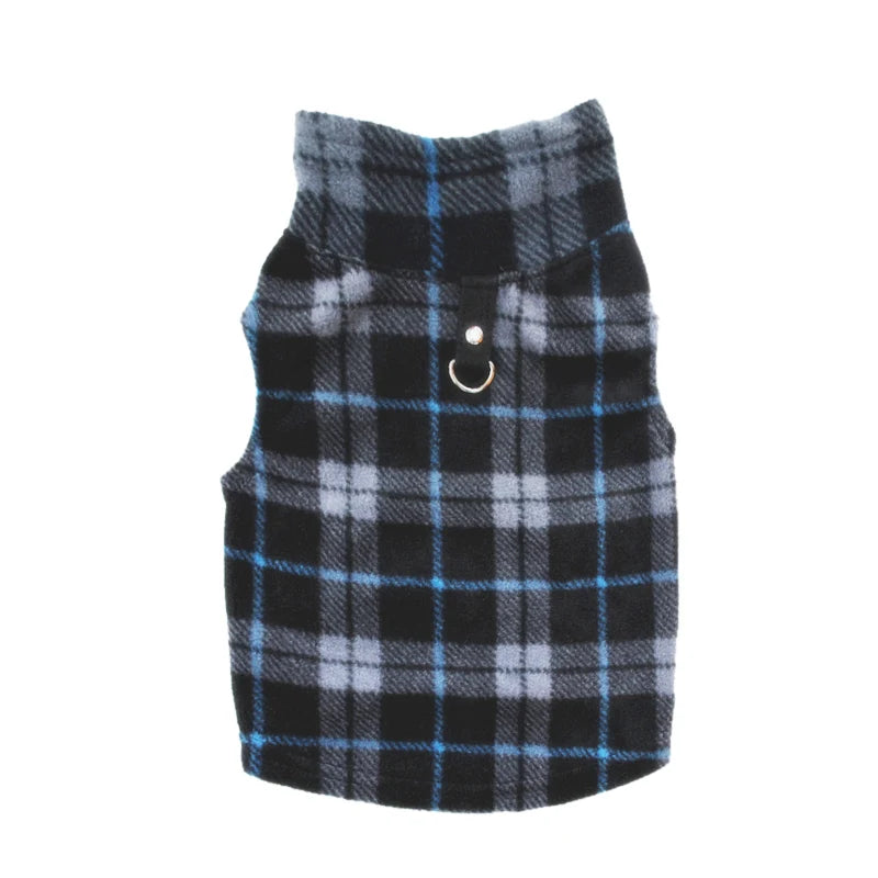 Warm Winter Dog Clothes Fleece Vest for Dog Puppy Fleece Clothing Soft Plaid Costume Doggy Autumn Winter Animal Pet Jacket 40