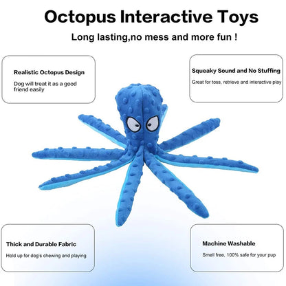 Octopus Skin Shell octopu Bite Resistant Plush Toy Pet Dog Resistant Squeak Toys Dog Chew Puppy Training Toys мягкие игрушки