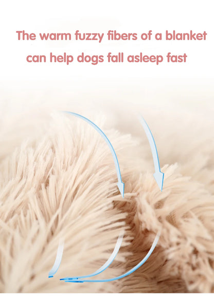 Fluffy Plush Dog Blanket Pet Sleeping Mat Cushion Mattress Extra Soft Warm Pet Throw Blankets for Small Medium Large Dogs & Cats
