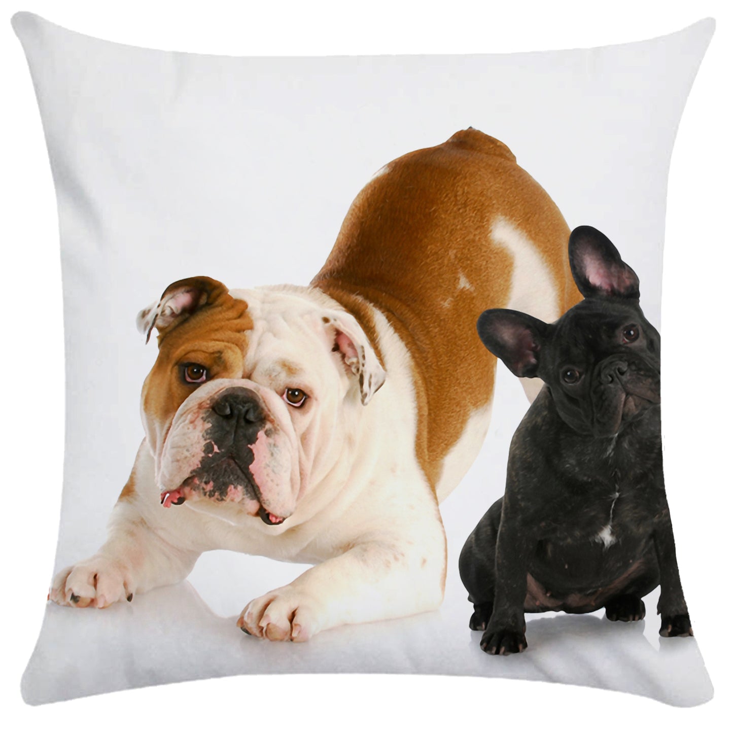 French Bulldog Dog Cushion Covers Dog Painting Pillowcase Decorative Pillow Covers Bedroom Sofa Home Decoration 45X45cm Car Seat