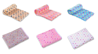 Soft Fluffy Pet Blanket Winter Warm Dog Blanket Cute Pet Bed Sheet Warm and Comfortable Cat and Dog Cushion Blanket Pet Supplies