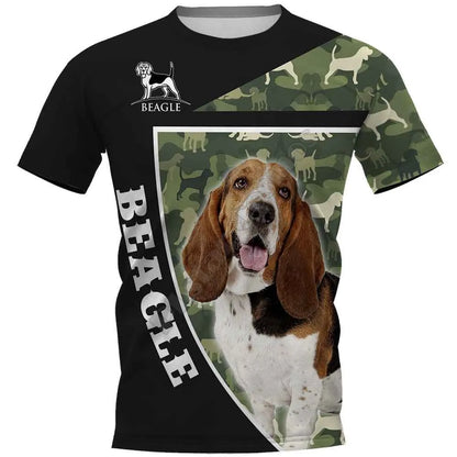 the SERGEANT CANINE - Weimaraner 3D Printed T-Shirts for Women/Men, Summer Casual Tees Short Sleeve T-shirts Funny Animals Short Sleeve