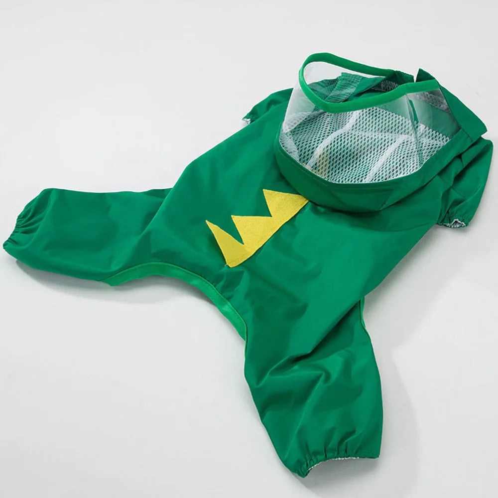 the CUTESY COSTUME - Waterproof Puppy Dog Raincoats, Rain Jacket with Hood for Small/Medium Dogs, Poncho with Reflective Strap, Honeybee Bear Dinosaur Dog Costumes