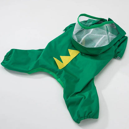 the CUTESY COSTUME - Waterproof Puppy Dog Raincoats, Rain Jacket with Hood for Small/Medium Dogs, Poncho with Reflective Strap, Honeybee Bear Dinosaur Dog Costumes