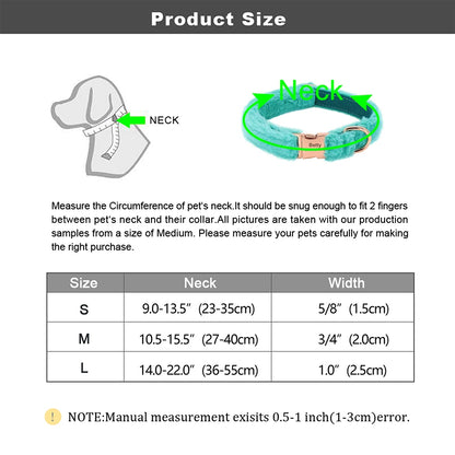 the PERSONALIZED PAW PLUSH COLLAR - Soft Personalized Dog Collar, Winter Warm Fur Customized Pet ID Tag Collars for Small/Medium/Large Dogs, French Bulldog, Chihuahua