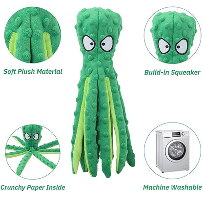 Octopus Skin Shell octopu Bite Resistant Plush Toy Pet Dog Resistant Squeak Toys Dog Chew Puppy Training Toys мягкие игрушки