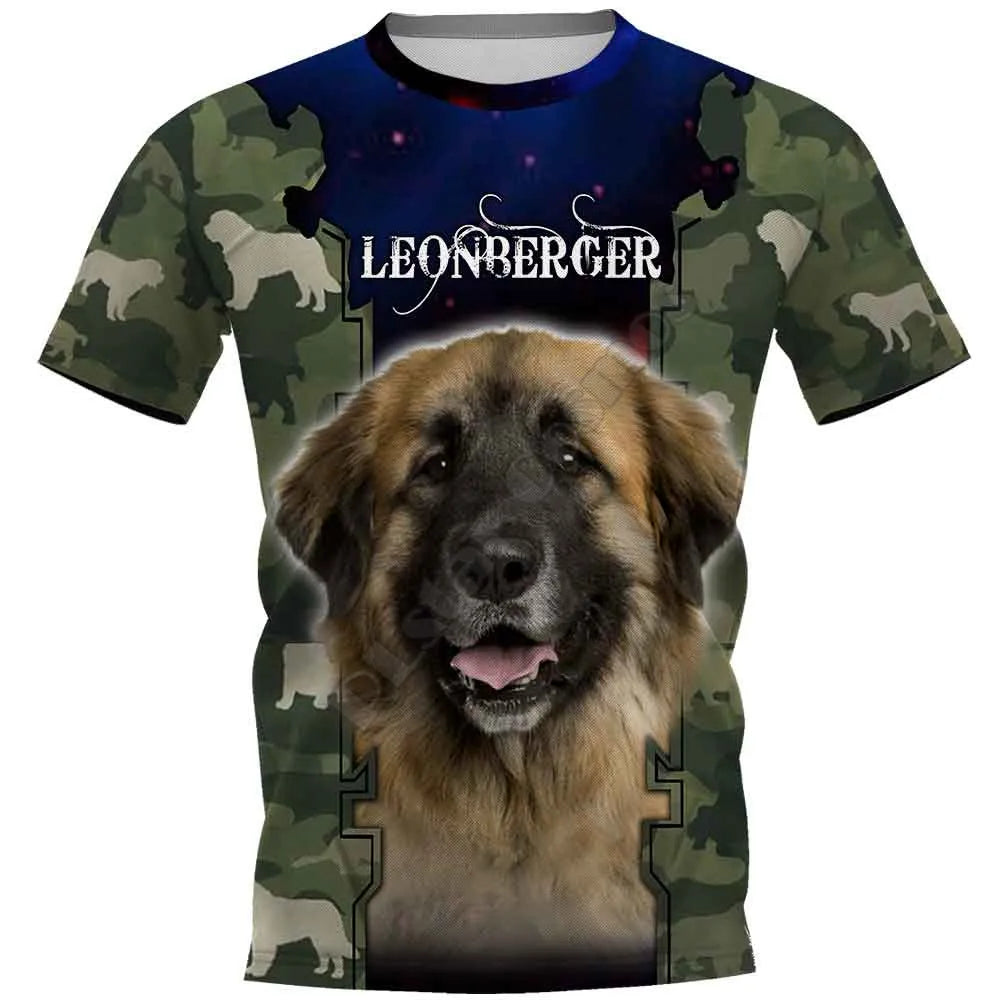 the SERGEANT CANINE - Weimaraner 3D Printed T-Shirts for Women/Men, Summer Casual Tees Short Sleeve T-shirts Funny Animals Short Sleeve