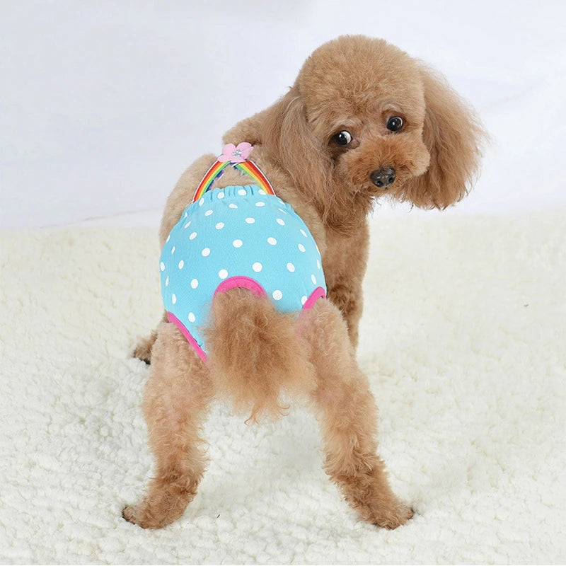 Xxs-Xl Dog Diaper Sanitary Physiological Pants Washable Female Dog Underwear Dog Shorts Panties Menstruation Briefs Jumpsuit New