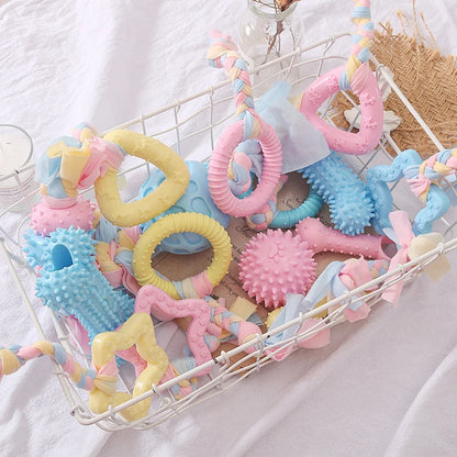 the MOLARMATE CHEW KNOT - Pet Dog Toys for Small Dog, Chews TPR Knot Toys, Bite Resistant Molar Teeth Cleaning, Dog Training Supplies, Interactive Accessories