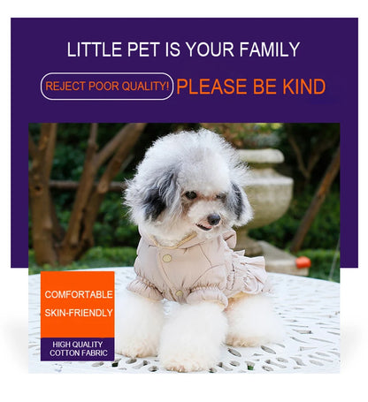 Autumn Winter Clothes For Dogs Thicken Warm Puppy Pet Cat Coats Waterproof Dog Jacket Chihuahua Pug French Bulldog Vest Clothing