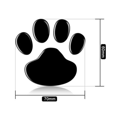 3D Mirror Car Stickers Cat Dog Footprint Puppy Claw Footprint Sticker Windshield Decals Bumper Car Window Door Decals 2Pcs