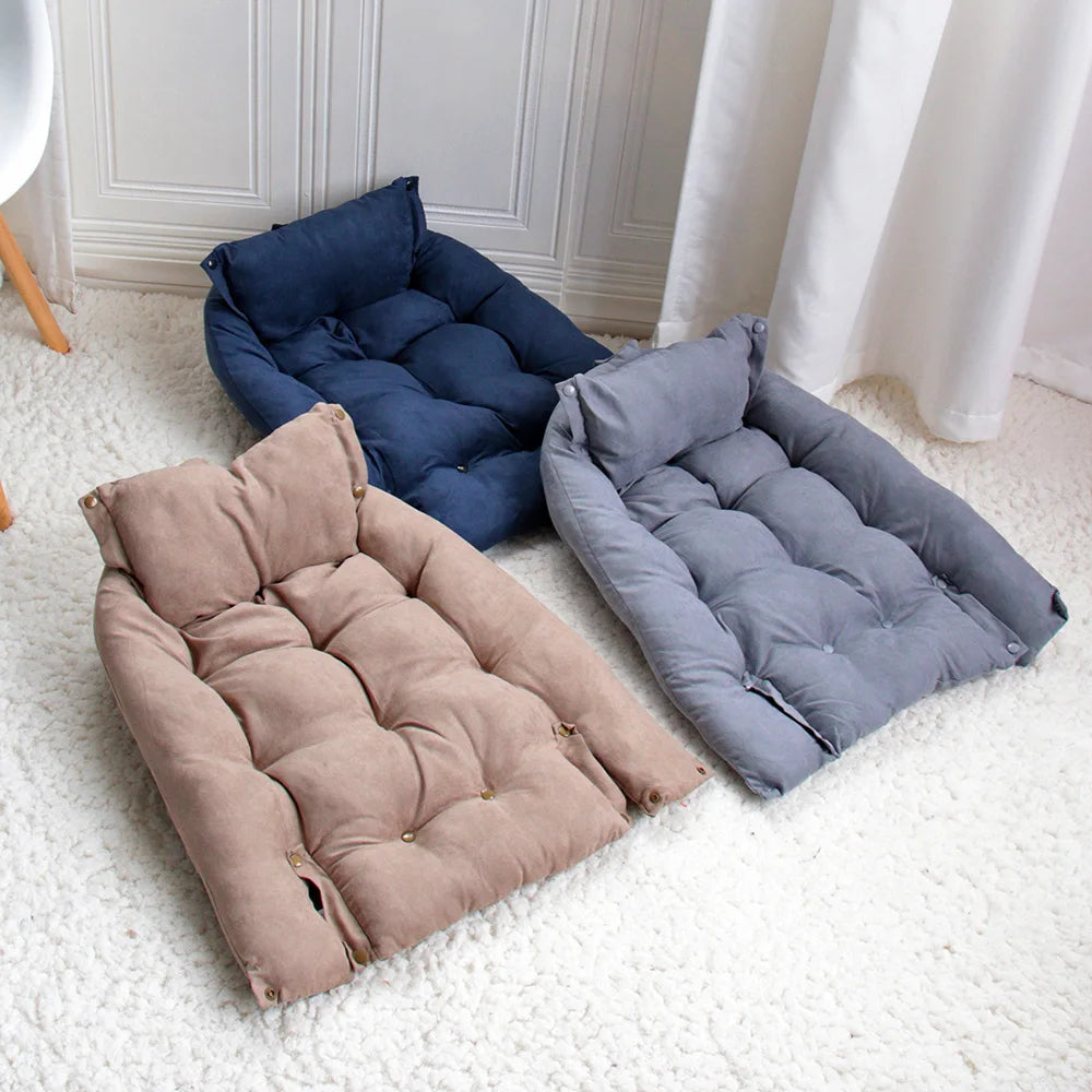 Warm Dog Sofa Bed Winter Pet Dog Cat Bed Sleeping House Kennel Mat Cat Puppy Mattress Pet House Cushion For Small Large Dogs