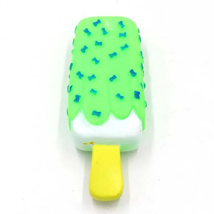 Cleaning Teeth Dog Chewing Toy Ice Cream Squeak Rubber Pet Dog Puppy Playing Pet Toy for Dogs Squeaker Dogs Squeaky Sound Toys