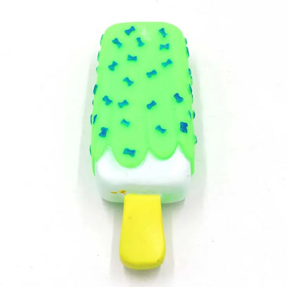 Cleaning Teeth Dog Chewing Toy Ice Cream Squeak Rubber Pet Dog Puppy Playing Pet Toy for Dogs Squeaker Dogs Squeaky Sound Toys