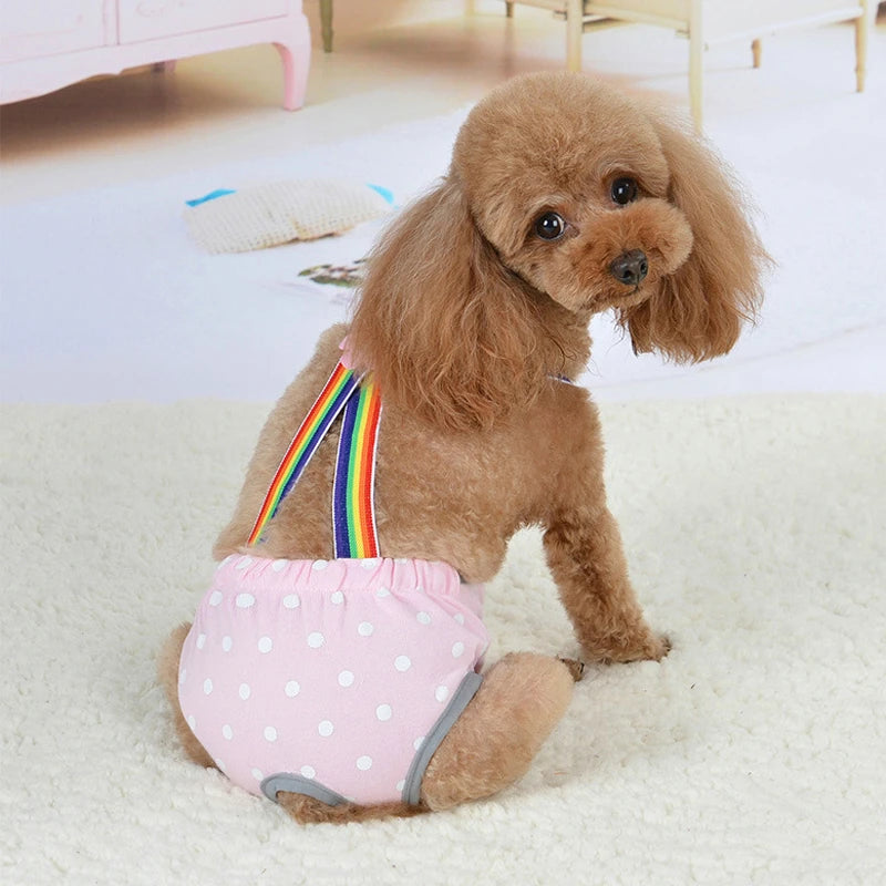 Xxs-Xl Dog Diaper Sanitary Physiological Pants Washable Female Dog Underwear Dog Shorts Panties Menstruation Briefs Jumpsuit New