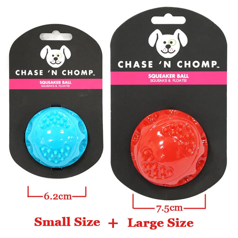 the CAITEC TOYS - Caitec Dog Toys, Squeaking Bouncing Ball, Durable Floatable Springy Pet Toys, Squeaky Ball, Bite Resistant