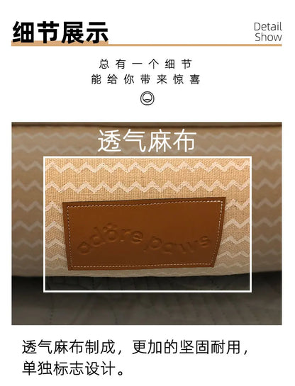 Large Pet Cat Dog Bed 8Colors Warm Cozy Dog House Soft Fleece Nest Dog Baskets House Mat Autumn Winter Waterproof Kennel