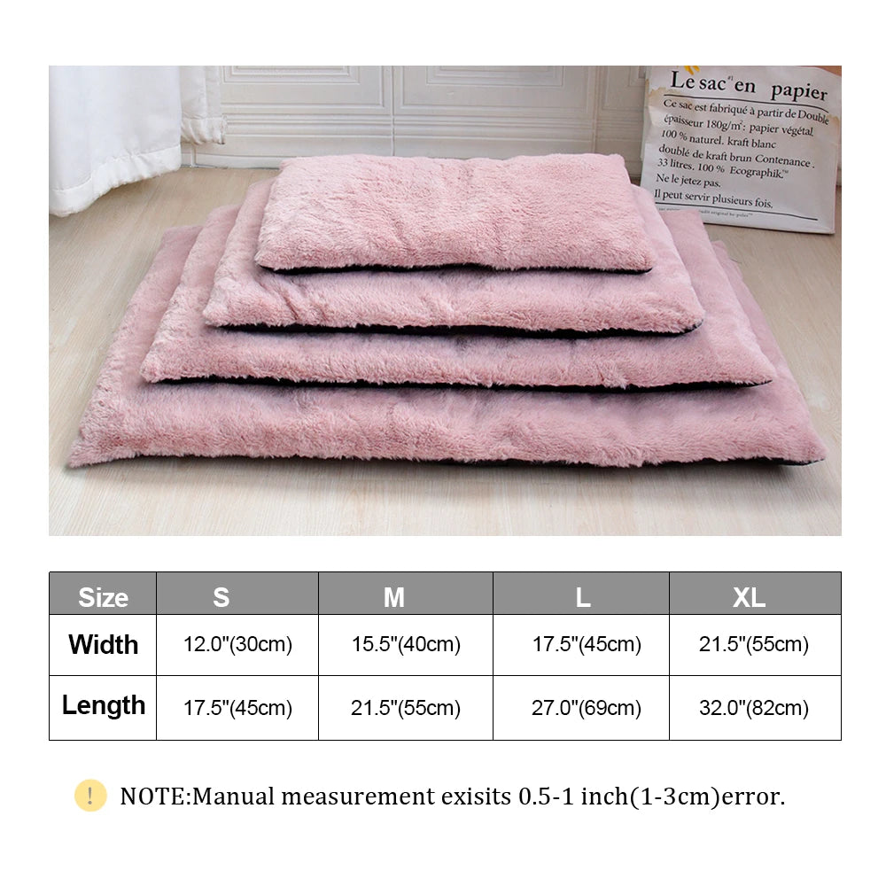 Thick Winter Dog Bed Mat Warm Pet Cat Sleeping Mats Cushion Soft Kennel Cushions for Small Medium Large Dogs Cats