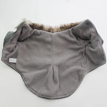 Boy Dog Cat Suit Coat Hoodie Pet Puppy Coat Jacket Fur Collar Windbreaker Clothes Apperal 5 sizes