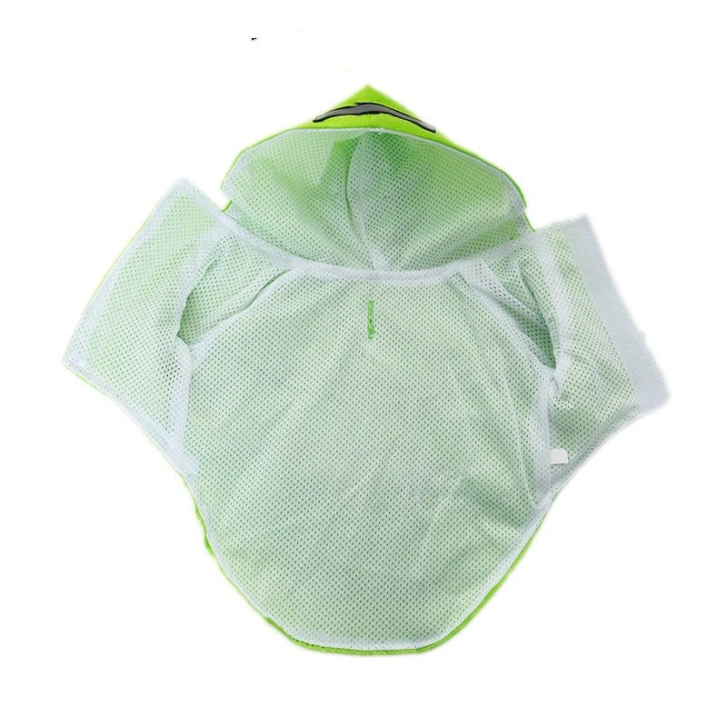 the NEON DOGGY - S-XL Creativity Pets Clothes, Hooded Raincoats Reflective Strip Dogs Raincoats, Waterproof Outdoor Breathable Net Yarn Jackets