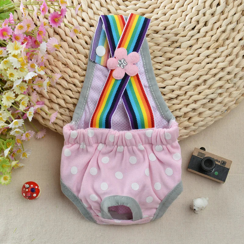 Xxs-Xl Dog Diaper Sanitary Physiological Pants Washable Female Dog Underwear Dog Shorts Panties Menstruation Briefs Jumpsuit New