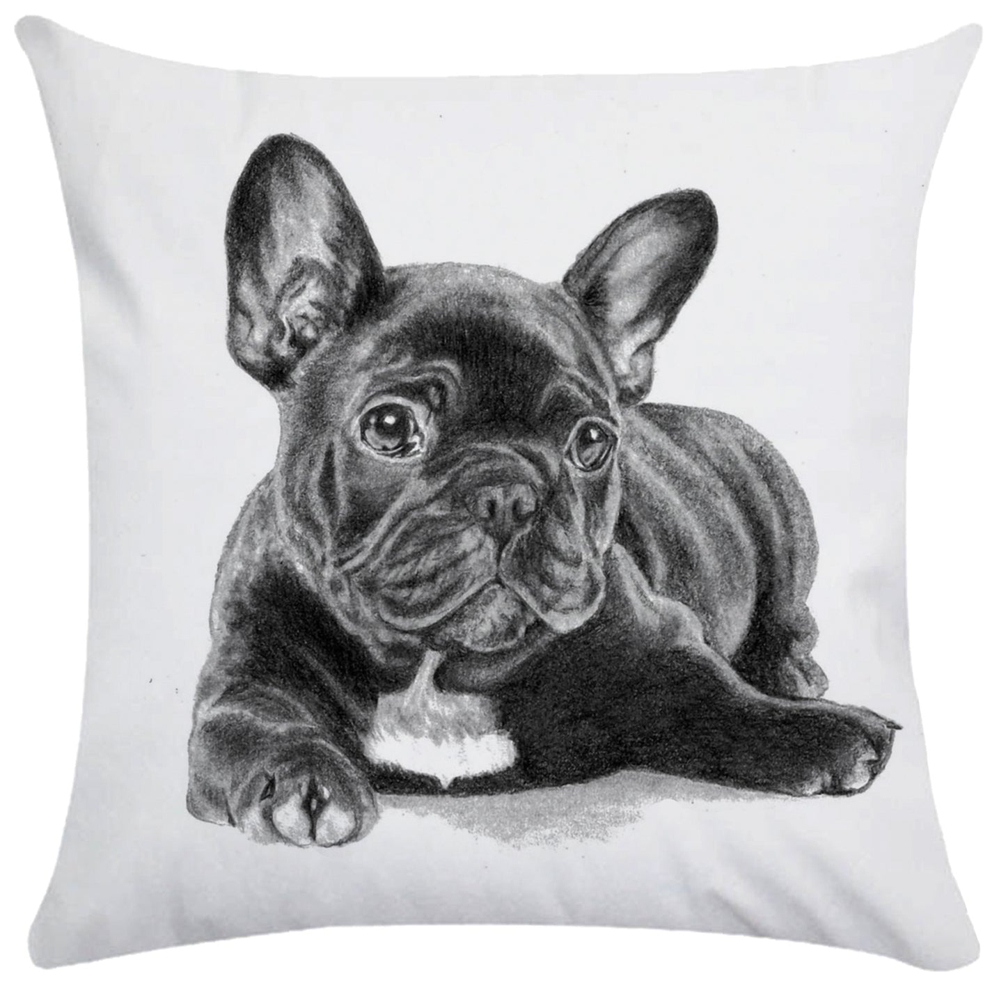 French Bulldog Dog Cushion Covers Dog Painting Pillowcase Decorative Pillow Covers Bedroom Sofa Home Decoration 45X45cm Car Seat