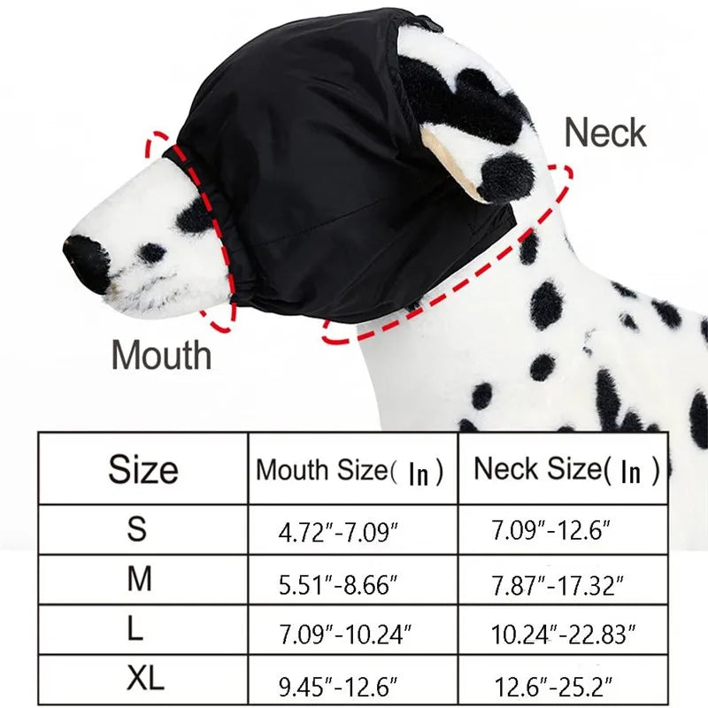 Dog Calming Cap Eye Mask Nylon Shading Pet Anxiety Mask Muzzle Dog Blindfold for Grooming Anti Car Sickness 23 JulyO2