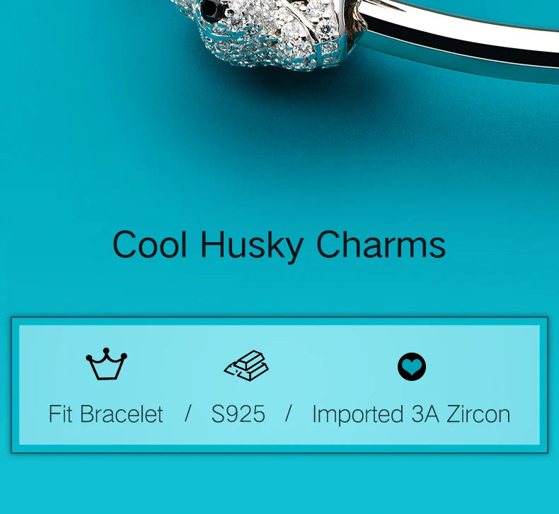 ATHENAIE 925 Sterling Silver Corgi Pet Charms Mixed CZ Yellow Cute Akita Puppy Dog Animal Charms Beads for Bracelet Jewerly