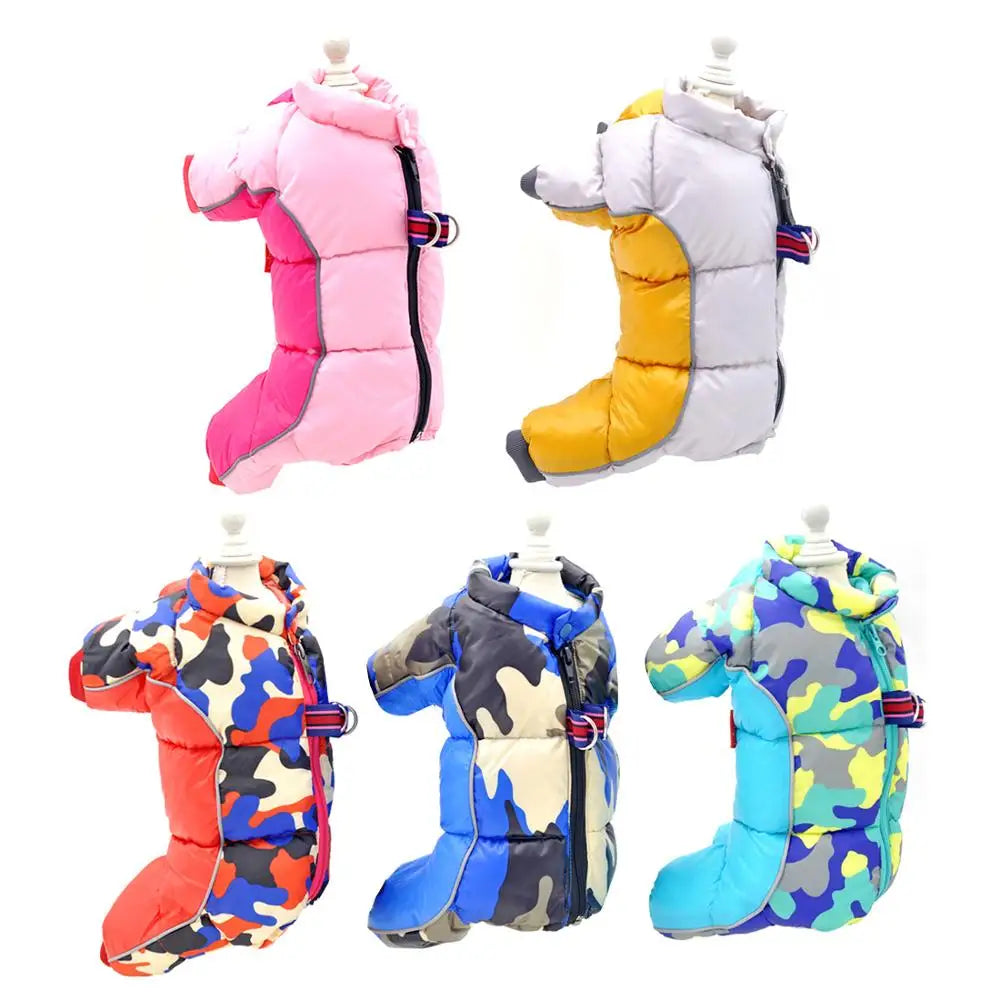 Winter Dog Clothes Waterproof Dog Overalls for Small Dogs Super Warm Soft Puppy Snow Suit Full-Covered Belly Female/Male Dog Use