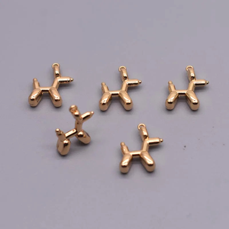 High-quality Metal Alloy Stereo Cute Balloon Dog Charms Pendants For Jewelry Making Findings DIY Necklace Bracelet Accessaries
