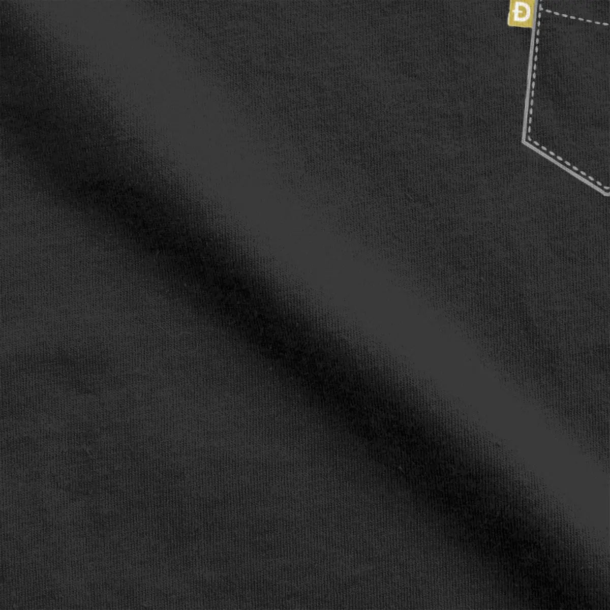 the CRYPTO DOG -Dogecoin Crypto Doge Coin Faux Pocket T-Shirt for Men, Amazing Pure Cotton Tees, Round Neck Short Sleeve T-Shirts, Graphic Clothes