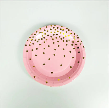 Candy Pink Theme Disposable party tableware Pastel Balloon Garland Kit Arch Baby Shower Party Supplies Girl Birthday DIY Decor