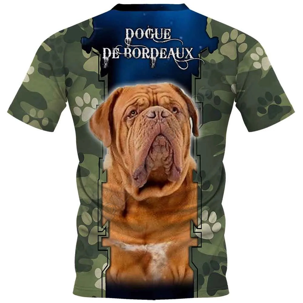 the SERGEANT CANINE - Weimaraner 3D Printed T-Shirts for Women/Men, Summer Casual Tees Short Sleeve T-shirts Funny Animals Short Sleeve