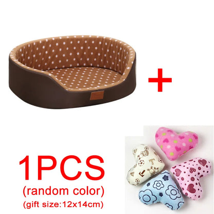 Autumn And Winter Warm Pet Dog Cat Universal Beds Soft Cushion Couch Bed for for Small Medium Dog Plush Cozy Puppy Nest Mat Pad