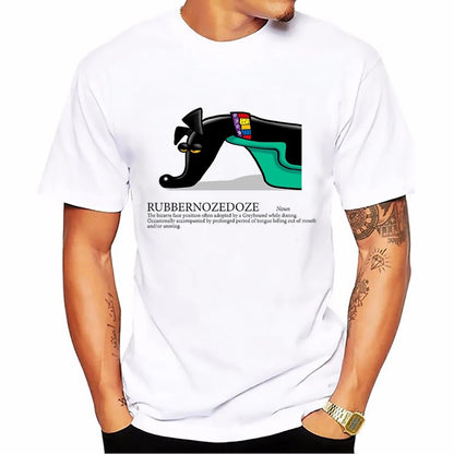 the BRINDLE - Brindle Greyhound Animal Print T-Shirt, Men Dog Lovers Funny T-Shirts, Homme Harajuku Shirt Summer Tops, White T-Shirt Streetwear