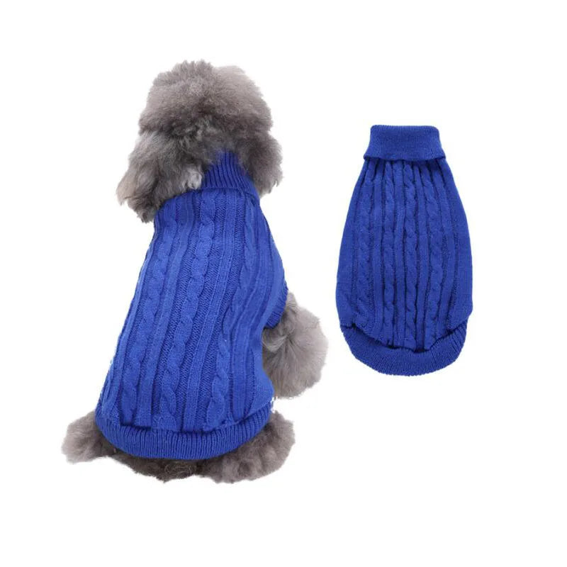 Winter Dog Sweater for Small Large Dogs Solid Candy Color Dog Clothes Puppy Cat Vest Chihuahua French Bulldog Outfits Costume